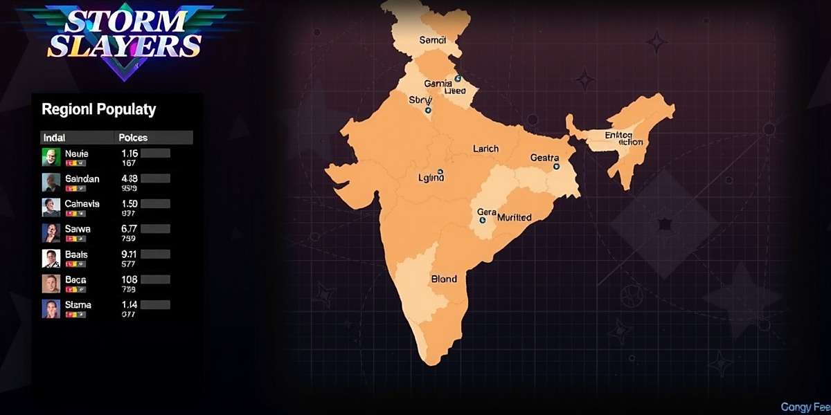 Storm Slayers - Regional Popularity in India Storm Slayers regional popularity map showing player distribution across India