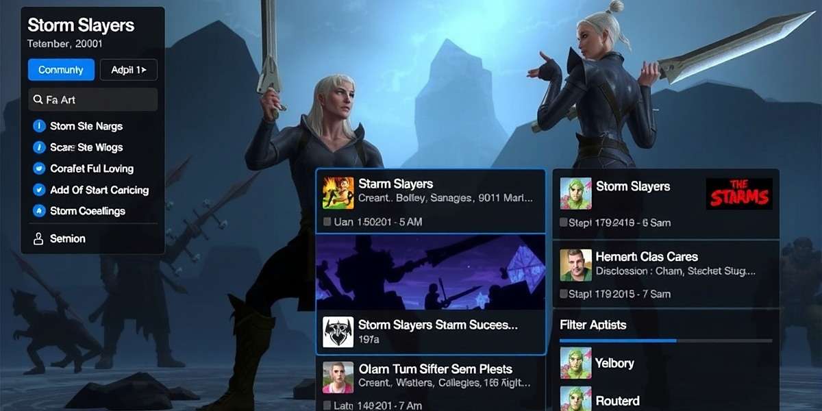 Storm Slayers - Online Community Storm Slayers online community screenshot showing fan art and discussions