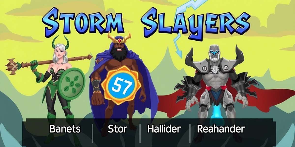 Storm Slayers - Mythological Character Roster Storm Slayers character selection screen featuring various mythological heroes