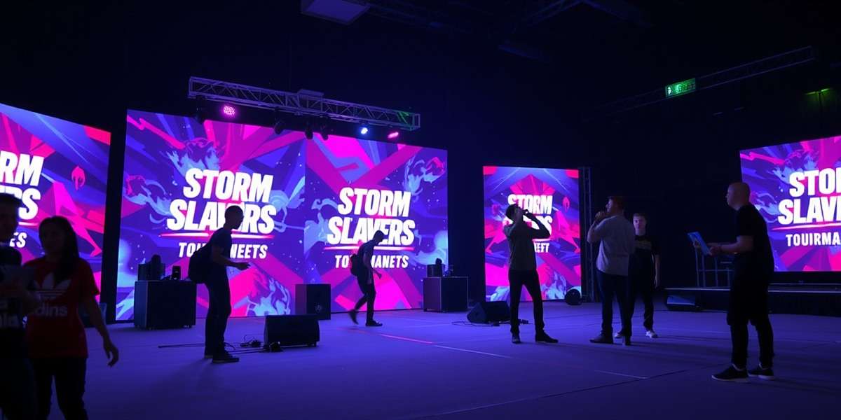 Storm Slayers - National Tournament Storm Slayers offline tournament in India showing players competing on stage